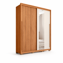 Ver imagem 2 de Guarda Roupa Solteiro 2 Portas de Correr com Espelho 3 Gavetas Moviment 1.8 Lux Flex Caemmun