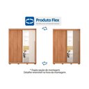 Ver imagem 3 de Guarda Roupa Solteiro 2 Portas de Correr (1 Ripada e 1 C/ Espelho) e 3 Gavetas Moviment 1.8 Lux Flex