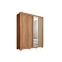 Ver imagem 7 de Guarda Roupa Solteiro 2 Portas de Correr (1 Ripada e 1 C/ Espelho) e 3 Gavetas Moviment 1.8 Lux Flex