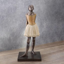Estátua Bailarina Decorativa Resina Escultura Elegante 19cm - 2