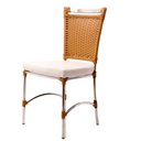 Ver imagem 1 de Cadeira de Jantar em Alumínio Assento Impermeável Cor Rafia