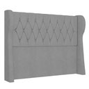 Ver imagem 1 de Cabeceira Casal King Cama Box 195cm Malva I02 Veludo Cinza - Mpozenato