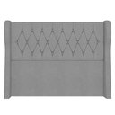 Ver imagem 6 de Cabeceira Casal King Cama Box 195cm Malva I02 Veludo Cinza - Mpozenato