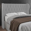 Ver imagem 2 de Cabeceira Casal King Cama Box 195cm Malva I02 Veludo Cinza - Mpozenato