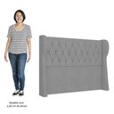 Ver imagem 5 de Cabeceira Casal King Cama Box 195cm Malva I02 Veludo Cinza - Mpozenato