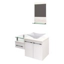 Ver imagem 1 de Conjunto Balcão C-cuba L38 e Espelheira Legno 831 Branco Chess C-preto Ônix Branco Chess C-snow