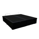 Ver imagem 1 de Cama Box Baú Casal Bipartido Eleganceortopédico Blindado com Colchão Espuma D33 Courino Preto