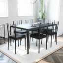 Ver imagem 2 de Mesa de Jantar 6 Lugares Aço 160x90cm Rio Preto