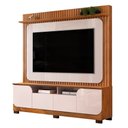 Ver imagem 1 de Estante Painel para Tv 65 Pol 182cm Ripado Vanie D04 Off White/freijo - Mpozenato