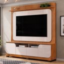 Ver imagem 2 de Estante Painel para Tv 65 Pol 182cm Ripado Vanie D04 Off White/freijo - Mpozenato