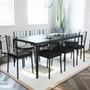 Ver imagem 1 de Mesa de Jantar 6 Lugares Aço 185x90cm Rio Preto
