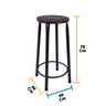 Banco Alto para Cozinha Americana Balcão Bar Area Gourmet:marrom/preto - 1
