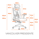 Ver imagem 7 de Cadeira de Escritório Presidente Vancouver