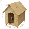 Casinha de Cachorro De Madeira Sem Pintura Simples Extra Grande n5 - 3