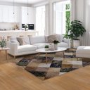 Ver imagem 2 de Tapete Sala Geo Azul Maragogi 200x250 Cm Lavavel Anti Acaro