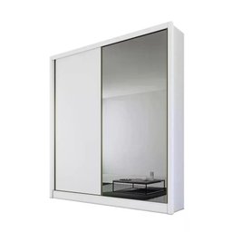 Guarda Roupa Virtus 1600 2 Portas 3 Gavetas 1 Espelho Cor:branco - 4