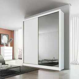 Guarda Roupa Virtus 1600 2 Portas 3 Gavetas 1 Espelho Cor:branco - 3