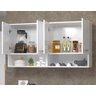 Kit 2 Armario De Cozinha Planejada Aereo Guarda Copos Taças - 2