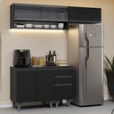 Ver imagem 1 de Armário de Cozinha Compacta 200cm Preto Nice Madesa 14