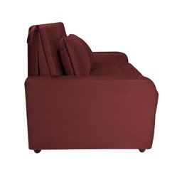 Sofá Cama para Sala de Estar Amora New Suede - Goiaba - 3