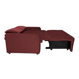 Sofá Cama para Sala de Estar Amora New Suede - Goiaba - 5