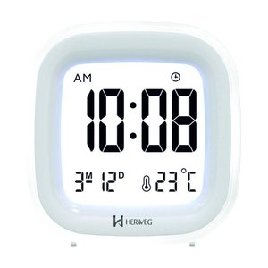 Despertador Digital Branco Herweg 2995 Único