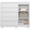 Cômoda Sapateira Duello 5 Gavetas 1 Porta Branco - 2