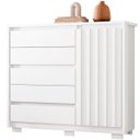 Ver imagem 1 de Cômoda Sapateira Duello 5 Gavetas 1 Porta Branco