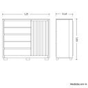 Ver imagem 4 de Cômoda Sapateira Duello 5 Gavetas 1 Porta Branco