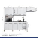 Ver mais imagens de Cozinha Modulada 10 Portas 3 Gavetas Atenas Kaiki Móveis:Branco