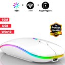 Ver imagem 7 de Mouse Silencioso Sem Fio Recarregável Luminoso Led RGB Kapbom KA-618 Silencioso Sem Fio Recarregavel