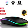 Mouse Silencioso Sem Fio Recarregável Luminoso Led RGB Kapbom KA-618 Silencioso Sem Fio Recarregavel - 1