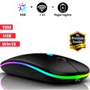 Ver imagem 1 de Mouse Silencioso Sem Fio Recarregável Luminoso Led RGB Kapbom KA-618 Silencioso Sem Fio Recarregavel