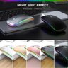 Mouse Silencioso Sem Fio Recarregável Luminoso Led RGB Kapbom KA-618 Silencioso Sem Fio Recarregavel - 5