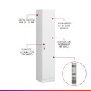 Ver imagem 4 de Armário Multiuso com Prateleiras 39x182cm MDP Branco 0802 Prime