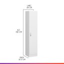 Ver imagem 3 de Armário Multiuso com Prateleiras 39x182cm MDP Branco 0802 Prime