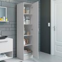 Ver imagem 1 de Armário Multiuso com Prateleiras 39x182cm MDP Branco 0802 Prime