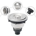 Ver imagem 1 de Válvula de Pia Lux 4 1/2" Inox 304 com Cesto Removível