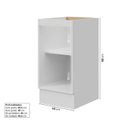 Ver imagem 3 de Balcão Planejado 1 Porta 40cm sem Tampo Marselha CabeCasa MadeiraOriginals Branco