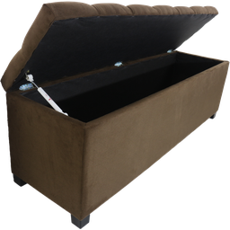 Kit Baú NEW 160cm e Cabeceira Queen 160cm x 50cm cor Marrom - 5 Kit Baú NEW 160cm e Cabeceira Queen 160cm x 50cm cor Marrom - 5