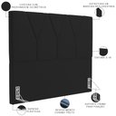 Ver imagem 4 de Cabeceira Cama Box Quenn 160 cm Aurora W01 Corano Preto - Lyam Decor