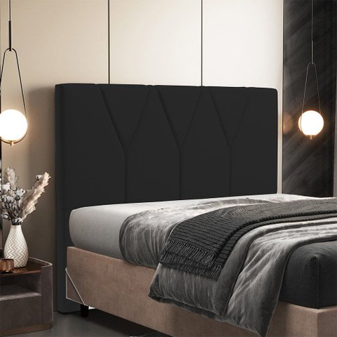 Cabeceira Cama Box Quenn 160 cm Aurora W01 Corano Preto - Lyam Decor
