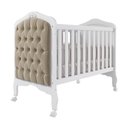 Ver imagem 1 de Berço Mini Cama Harmonia Branco com Capitonê - Permóbili Baby