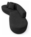Ver imagem 4 de Sofá e Puff Orgânico Virginia 300cm Sala Boucle: Preto
