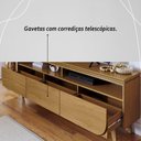 Ver imagem 4 de Rack Bancada 3 Gavetas Tvs até 75 Polegadas Selene - Cumaru