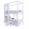 Beliche Casinha Reta 2 Janelas 2 Gavetas Escorregador Branco - 2