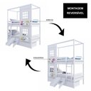 Ver imagem 3 de Beliche Casinha Reta 2 Janelas 2 Gavetas Escorregador Branco