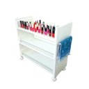 Ver imagem 1 de Carrinho Auxiliar Manicure Aparador Vidro Temperado Rodízios