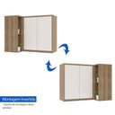 Ver mais imagens de Armário Aéreo Canto Reto 95cm 2 Portas 1 Prateleira Mel