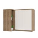 Ver imagem 2 de Armário Aéreo Canto Reto 95cm 2 Portas 1 Prateleira Mel